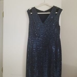 Dress Barn size 14 Navy Blue Sequin Dress